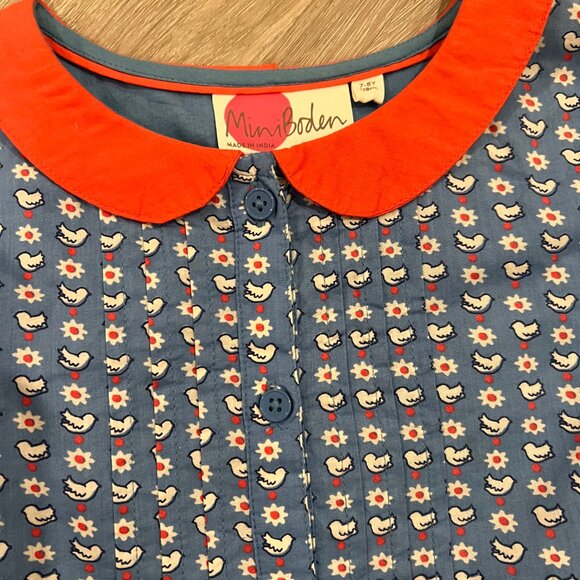 Mini Boden Bird Print Dress - Picture 3 of 3